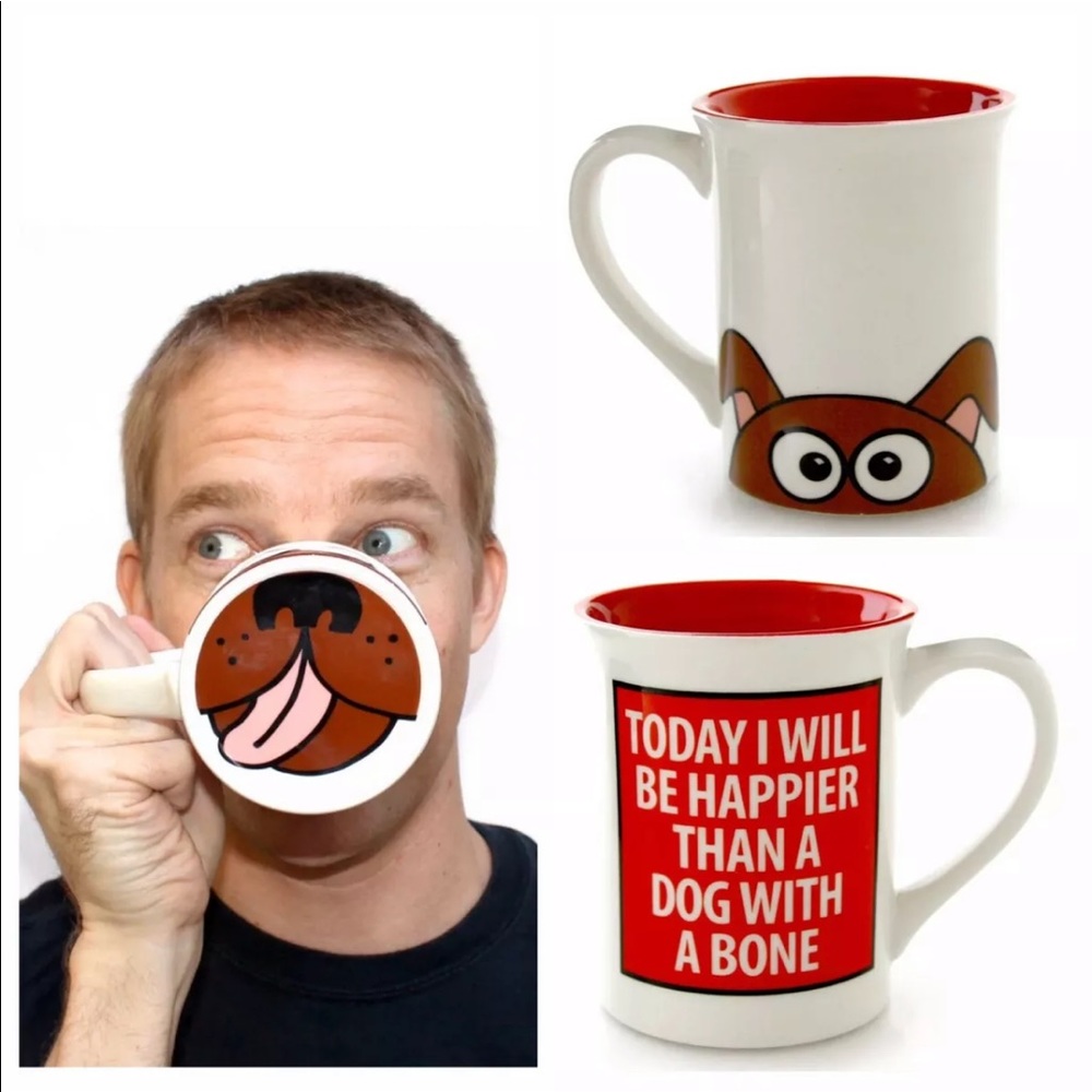 Enesco Our Name Is Mud Dog Face Mug, 16 Oz. 4.5"